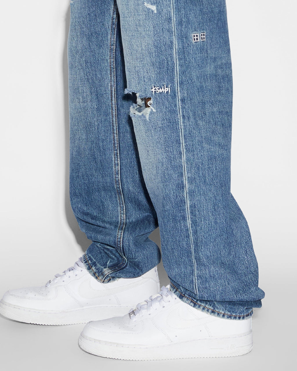 Mens Anti K Ekstatik Relaxed Denim Jeans - Denim