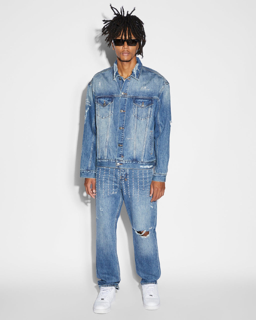 Mens Anti K Ekstatik Relaxed Denim Jeans - Denim
