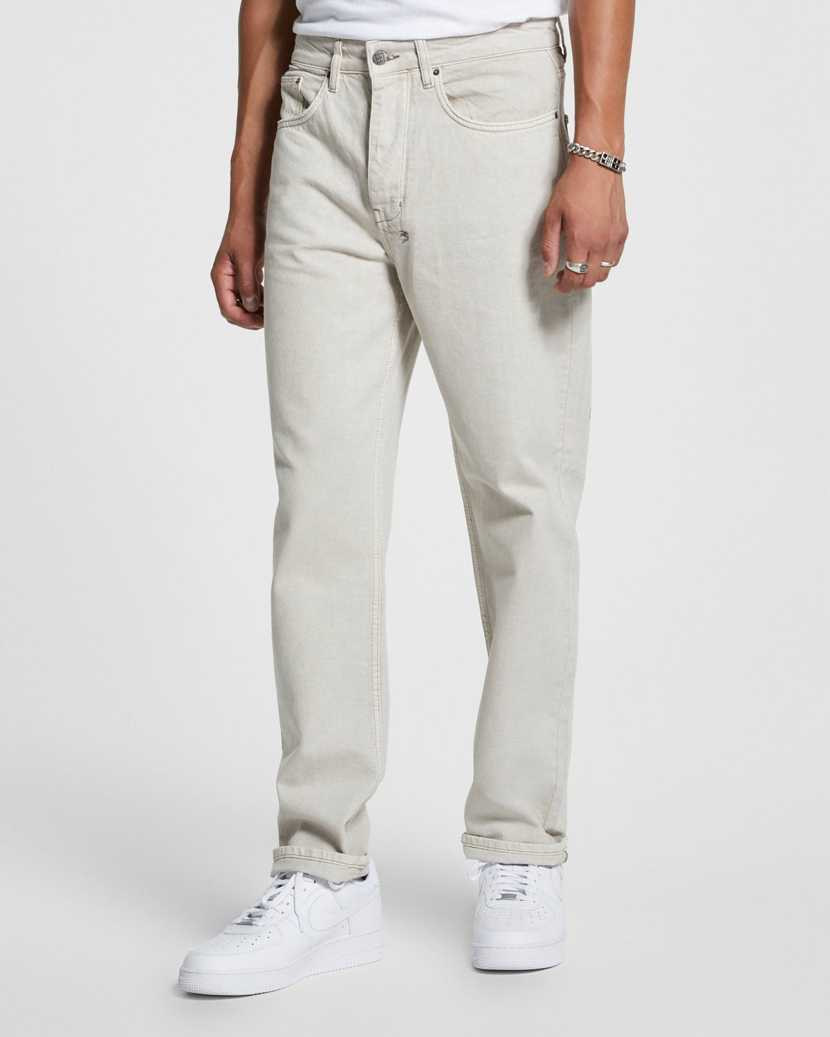Mens Anti K Antike Chop Relaxed Straight Denim Jeans - Tan