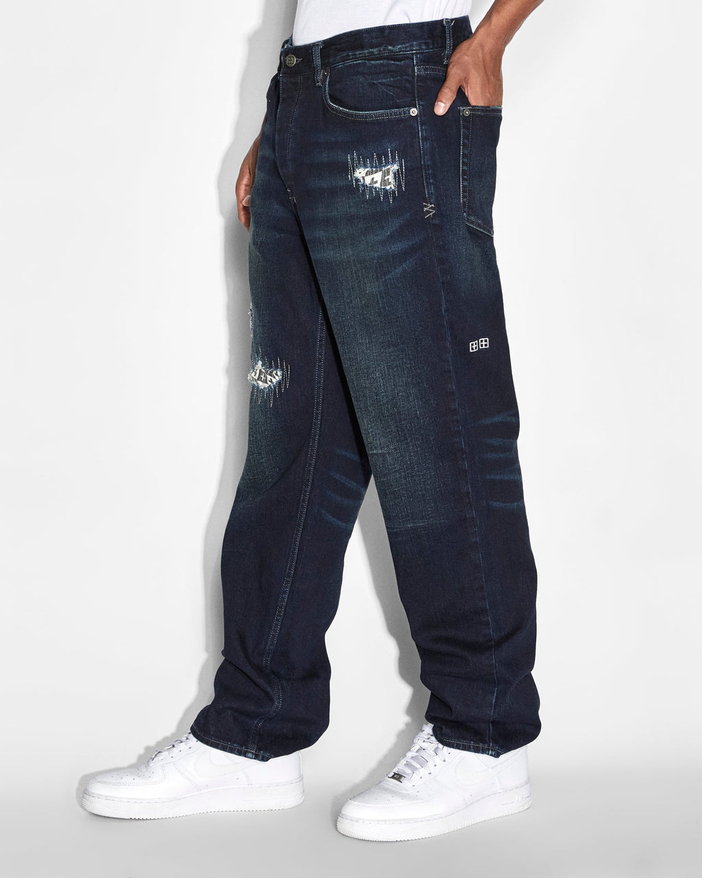 Mens Anti K Check Out Relaxed Denim Jeans - Denim