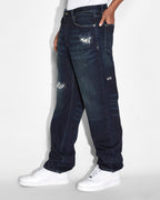 Mens Anti K Check Out Relaxed Denim Jeans - Denim