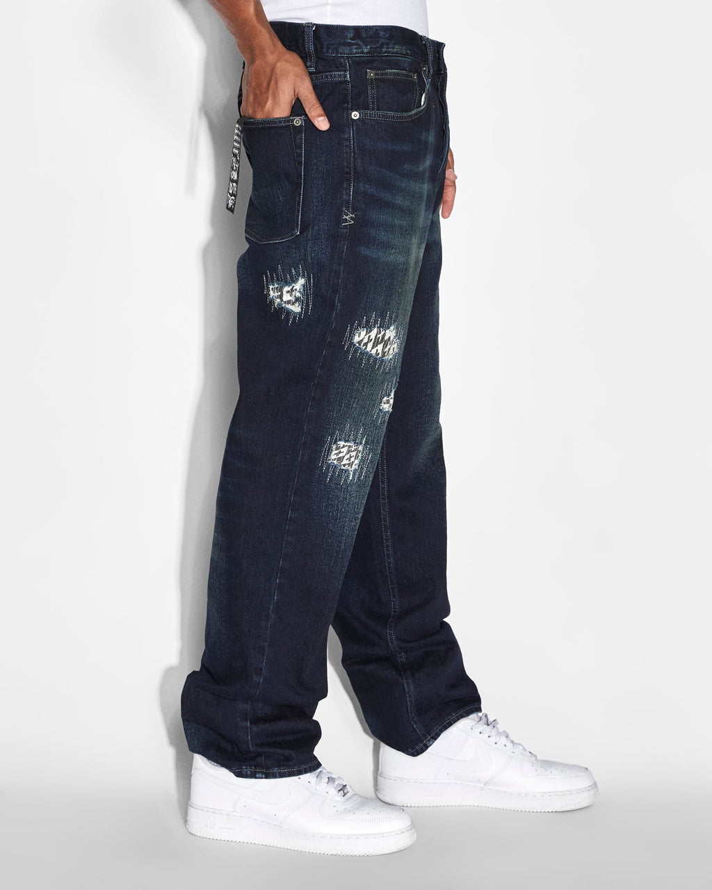 Mens Anti K Check Out Relaxed Denim Jeans - Denim
