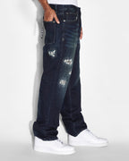 Mens Anti K Check Out Relaxed Denim Jeans - Denim