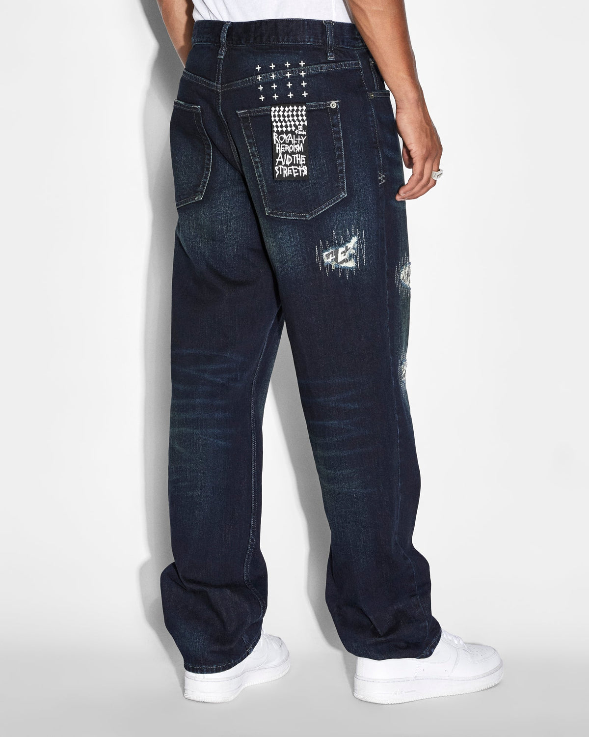 Mens Anti K Check Out Relaxed Denim Jeans - Denim