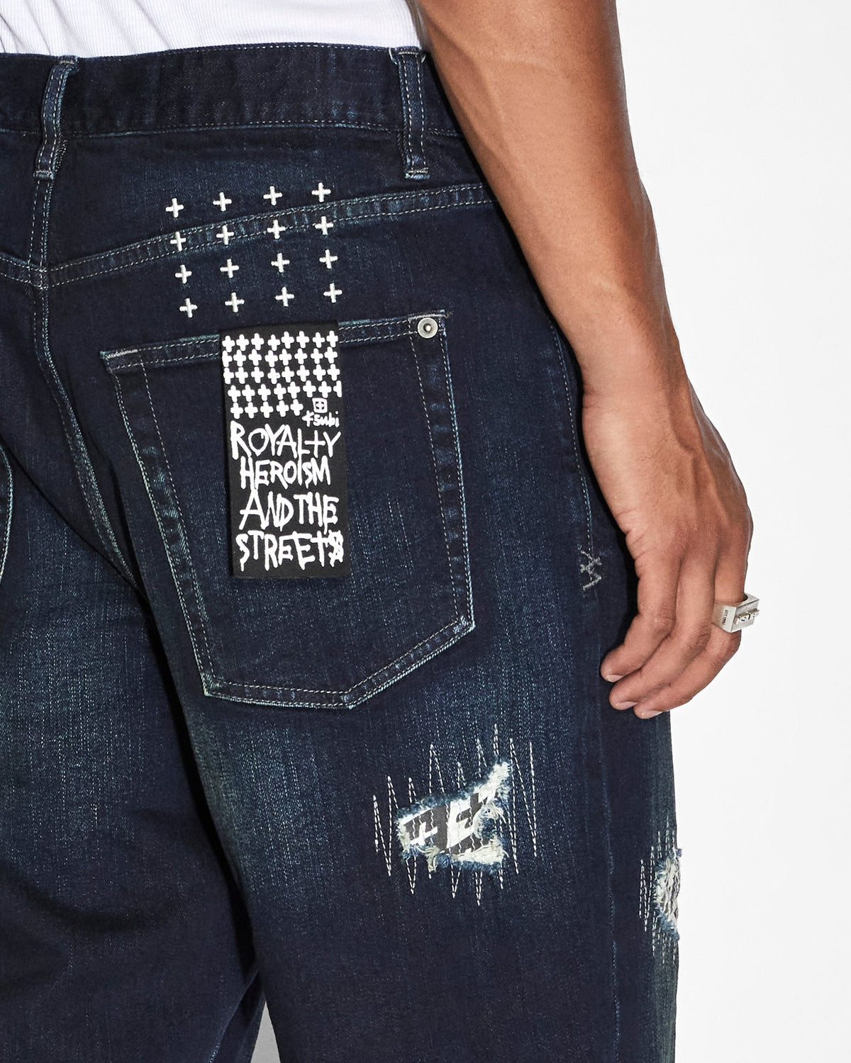 Mens Anti K Check Out Relaxed Denim Jeans - Denim