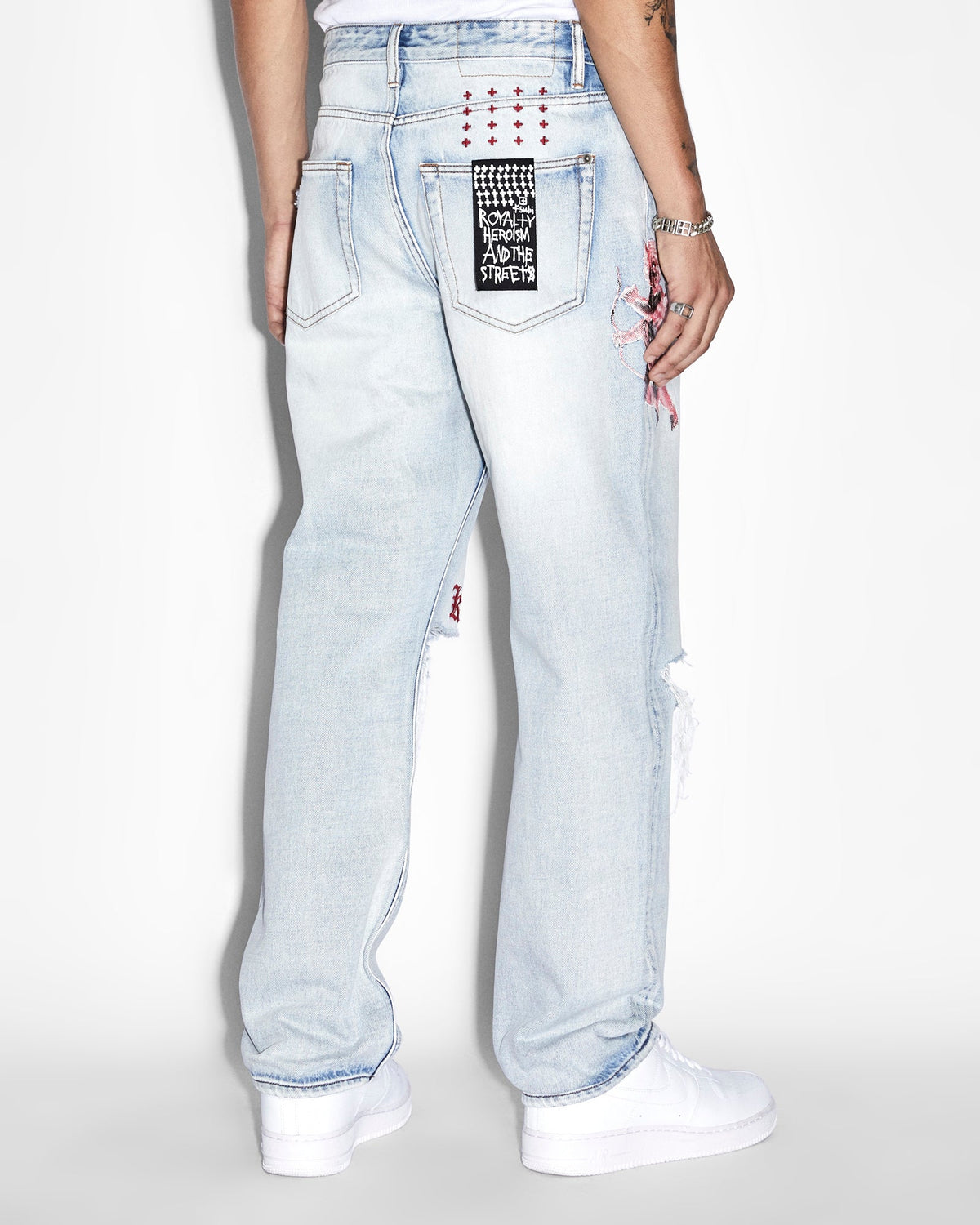 Mens Anti K Icons Relaxed Denim Jeans - Denim