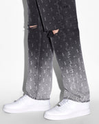 Mens Anti K Allstar Fade Relaxed Denim Jeans - Black