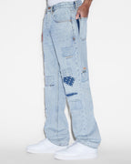Mens Anti K Mills Repair Relaxed Denim Jeans - Denim