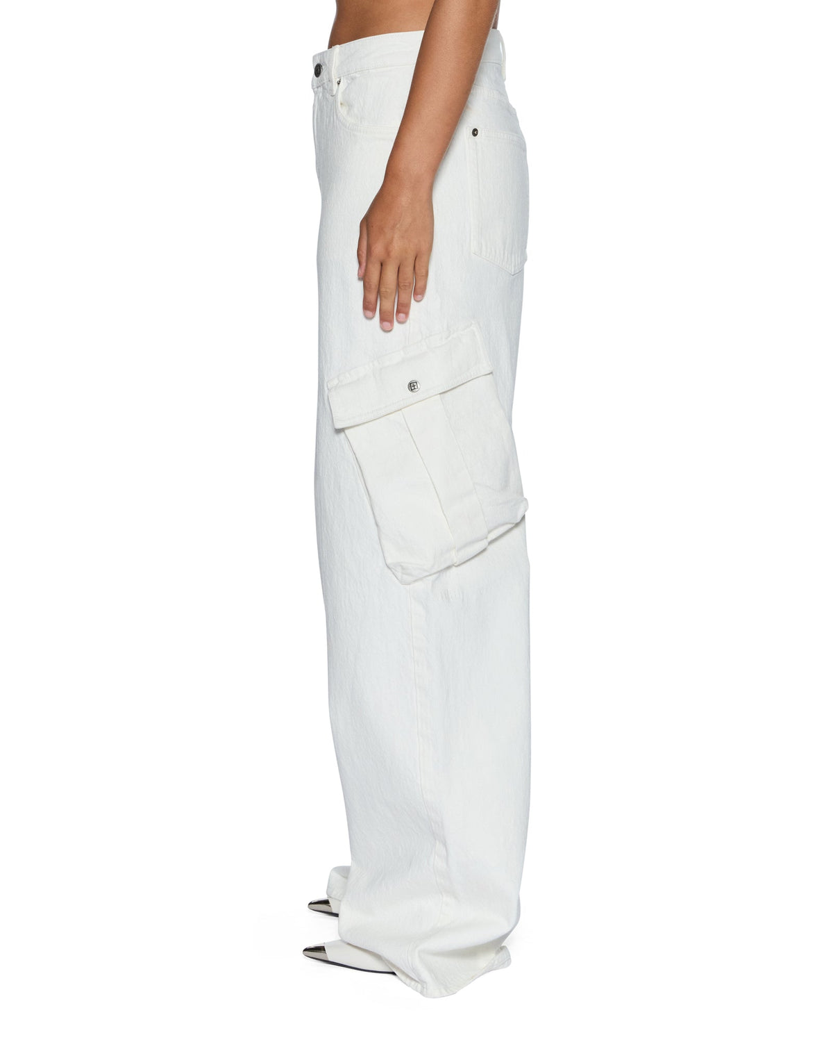 Womens Baggy Jean Cargo Ecru Baggy Denim Jeans - Beige
