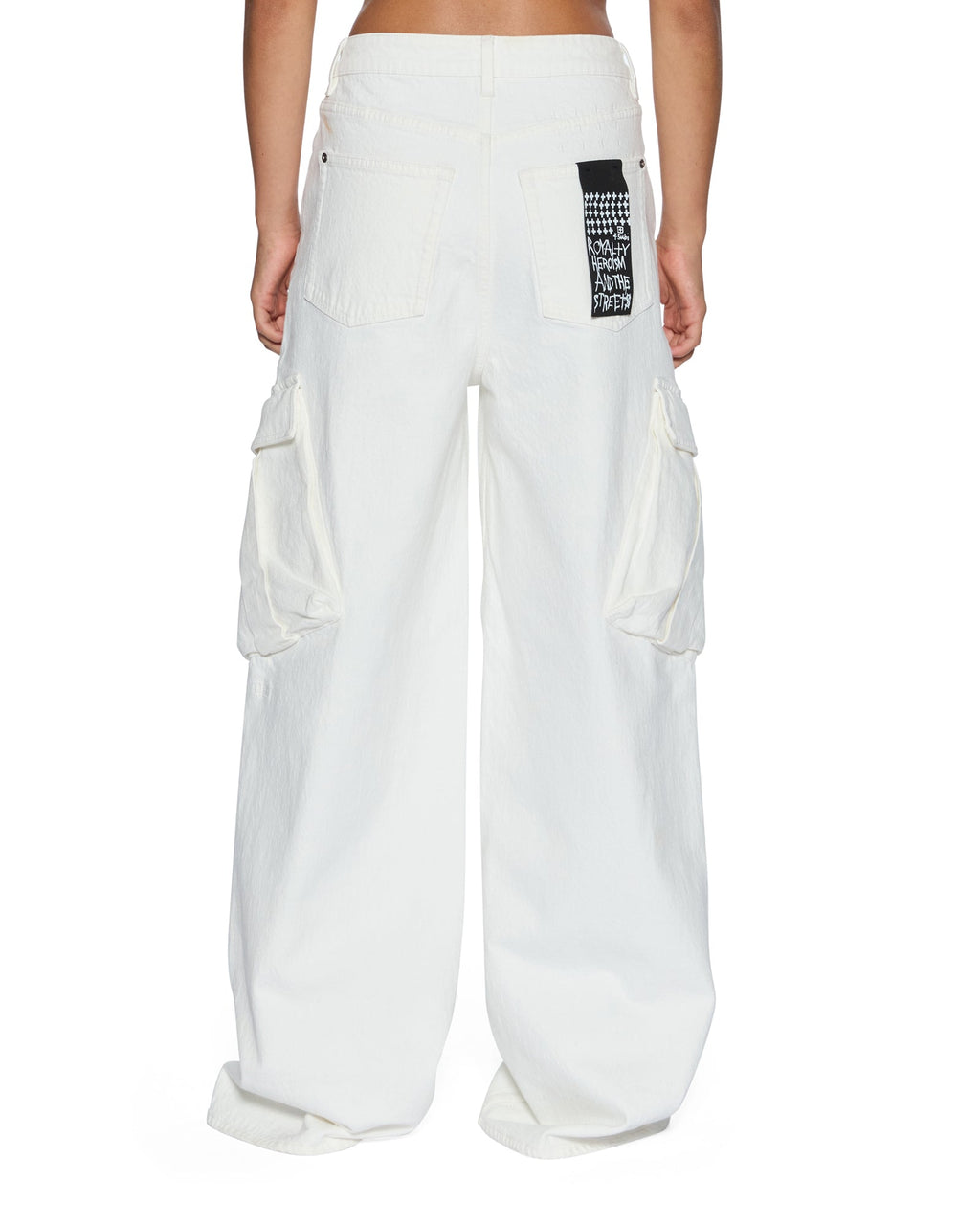 Womens Baggy Jean Cargo Ecru Baggy Denim Jeans - Beige