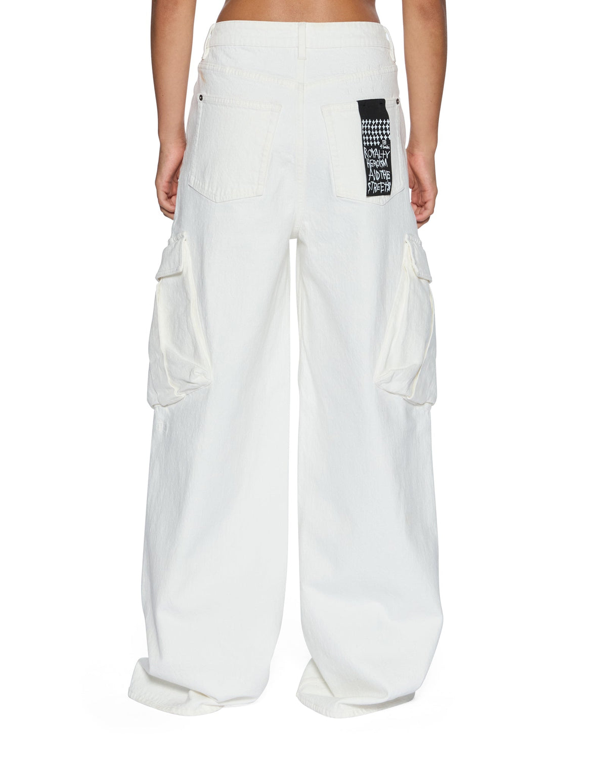 Womens Baggy Jean Cargo Ecru Baggy Denim Jeans - Beige