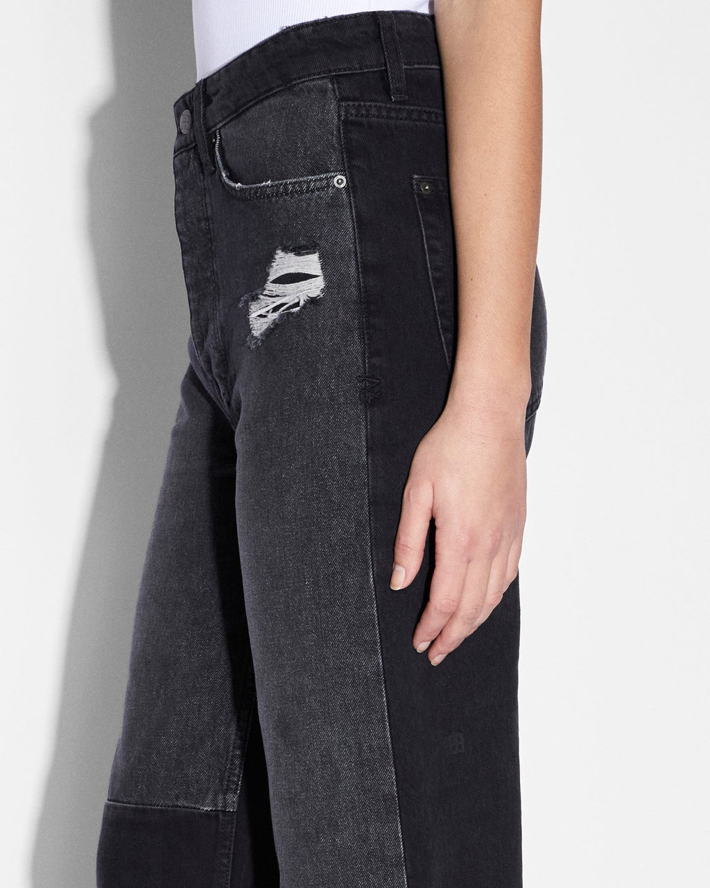 Womens Brooklyn Jean Destiny Noir Straight Denim Jeans - Black