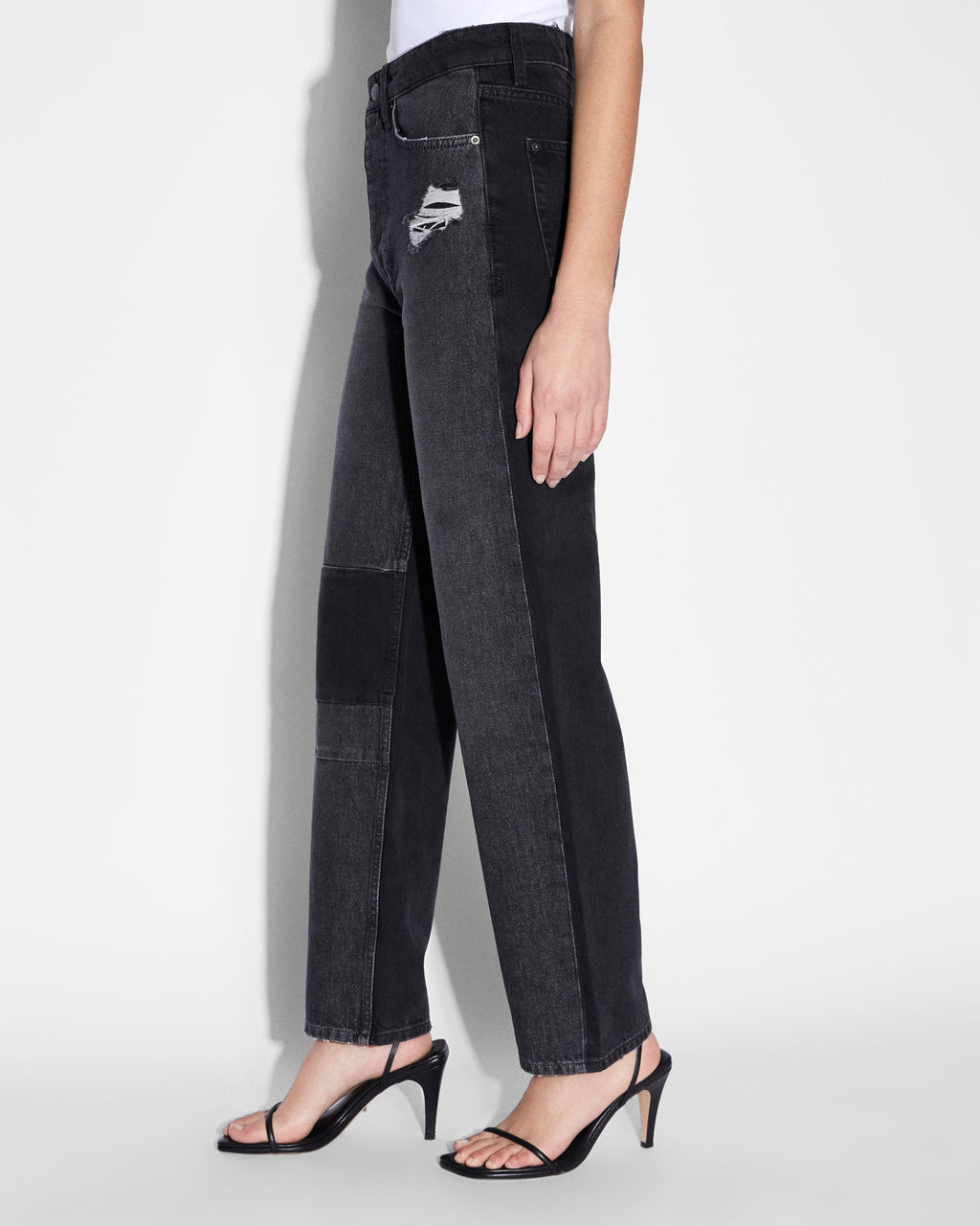 Womens Brooklyn Jean Destiny Noir Straight Denim Jeans - Black