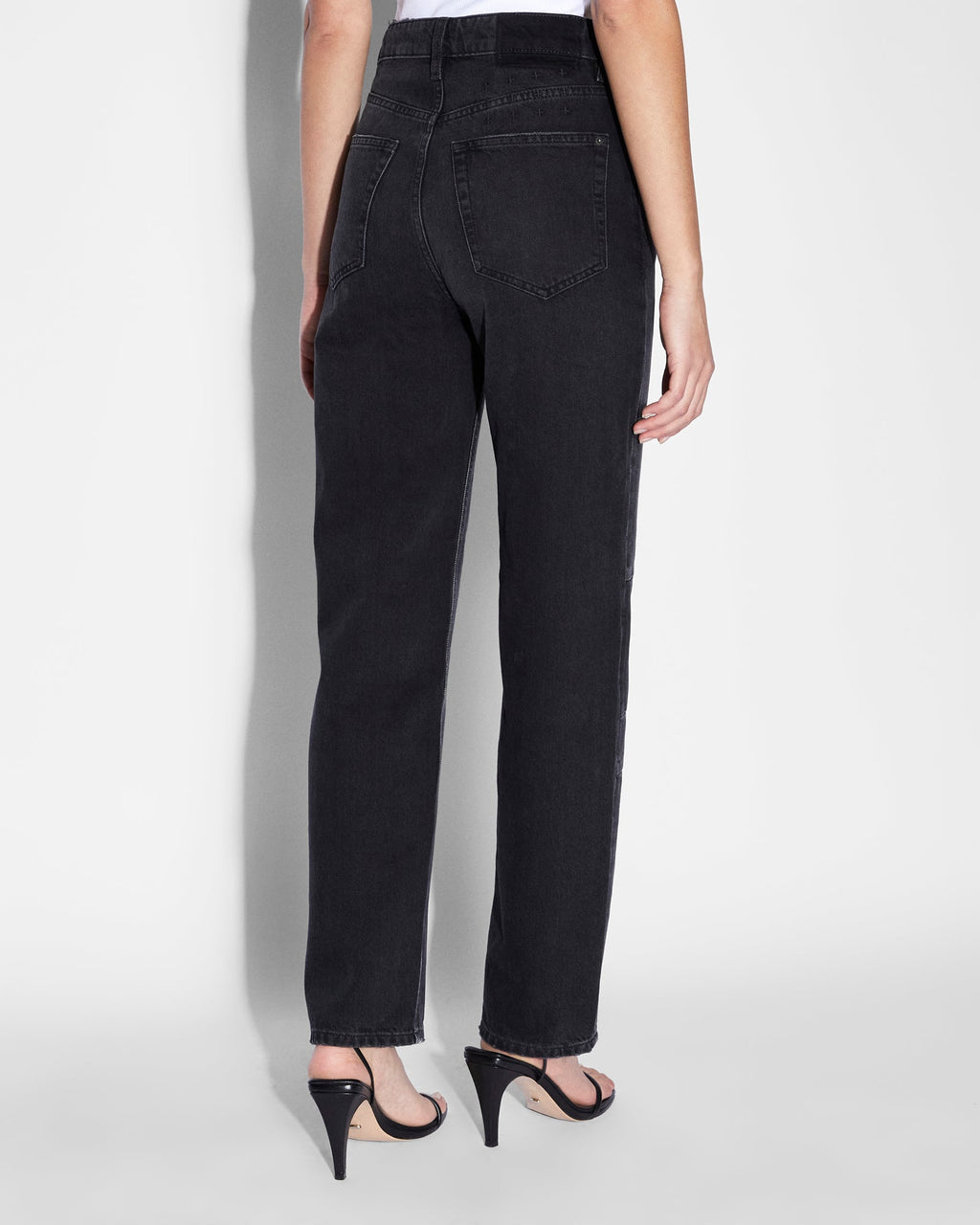 Womens Brooklyn Jean Destiny Noir Straight Denim Jeans - Black