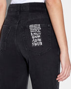 Womens Brooklyn Jean Destiny Noir Straight Denim Jeans - Black