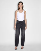 Womens Brooklyn Jean Diablo Straight Denim Jeans - Black
