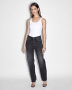 Womens Brooklyn Jean Diablo Straight Denim Jeans - Black