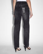Womens Brooklyn Jean Diablo Straight Denim Jeans - Black