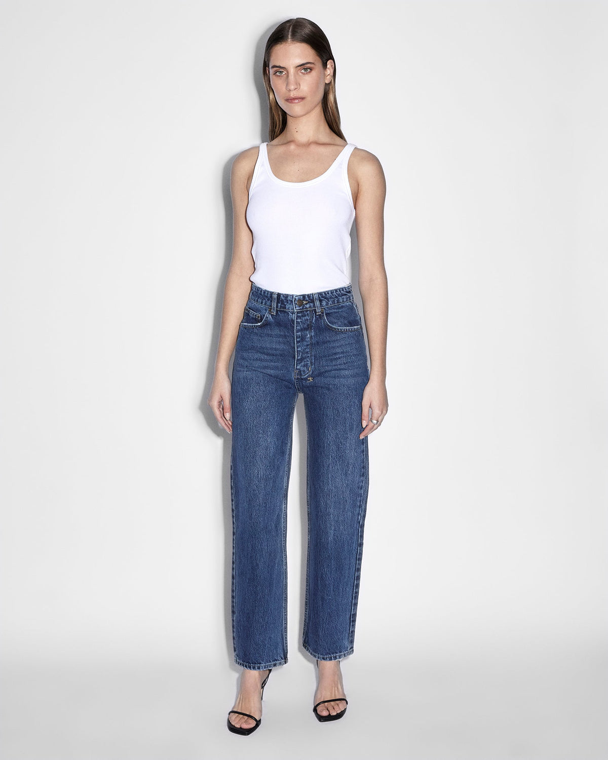 Womens Brooklyn Jean Runaway Straight Denim Jeans - Denim