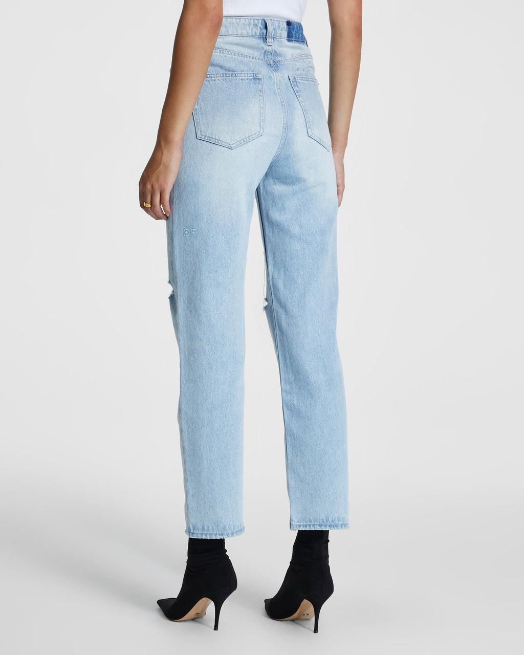 Womens Brooklyn Jean Sense Sliced Straight Denim Jeans - Denim