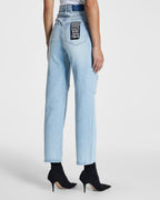 Womens Brooklyn Jean Sense Sliced Straight Denim Jeans - Denim