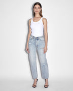 Womens Brooklyn Jean Skream Trashed Straight Denim Jeans - Denim