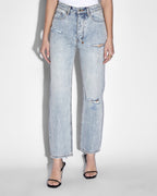 Womens Brooklyn Jean Skream Trashed Straight Denim Jeans - Denim