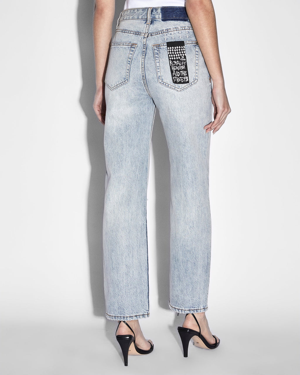 Womens Brooklyn Jean Skream Trashed Straight Denim Jeans - Denim