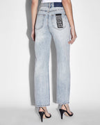 Womens Brooklyn Jean Skream Trashed Straight Denim Jeans - Denim