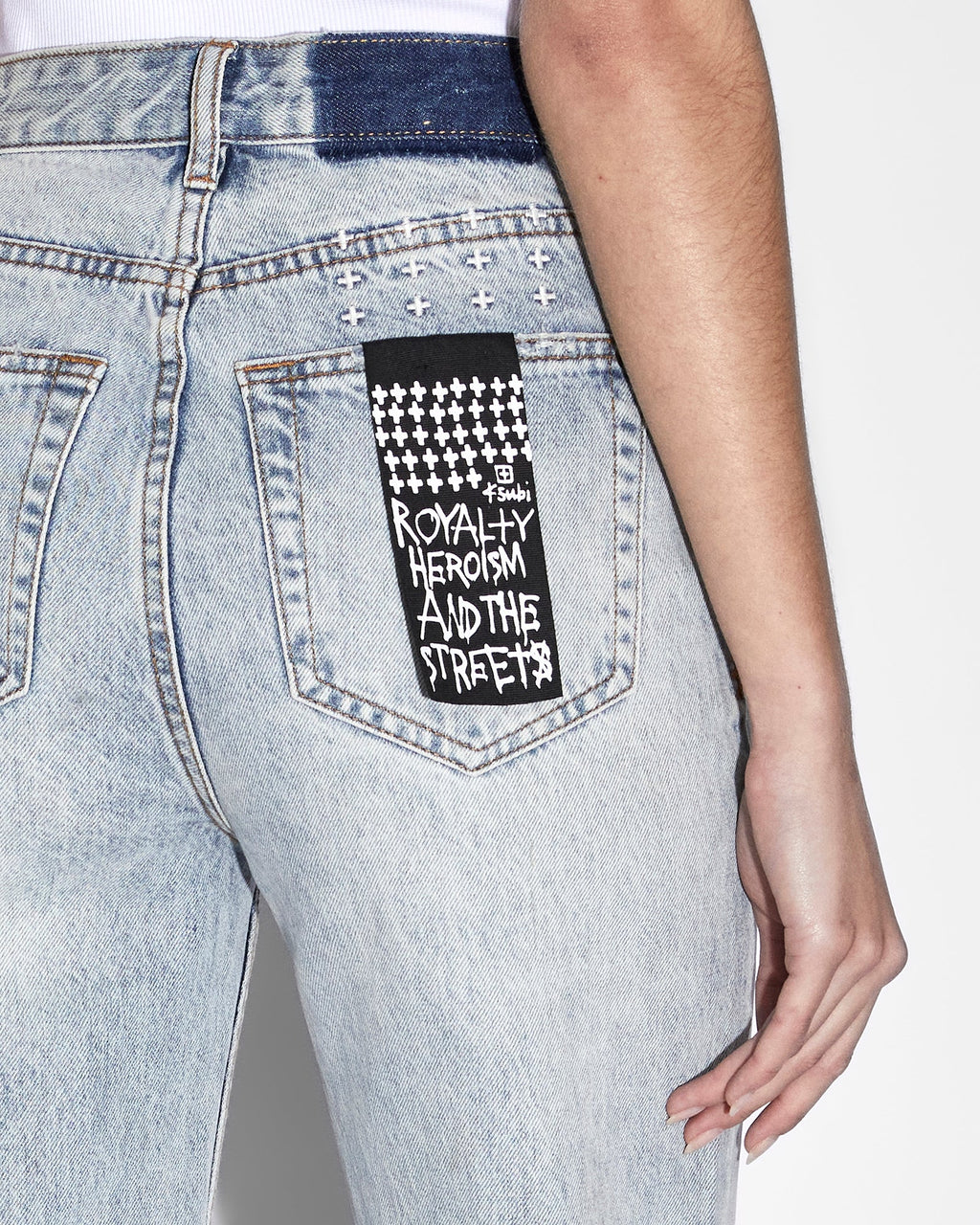 Womens Brooklyn Jean Skream Trashed Straight Denim Jeans - Denim