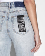 Womens Brooklyn Jean Skream Trashed Straight Denim Jeans - Denim