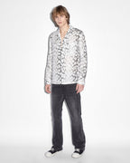 Mens Leo Portal Resort Ls Shirt Grey Regular Shirts - Grey