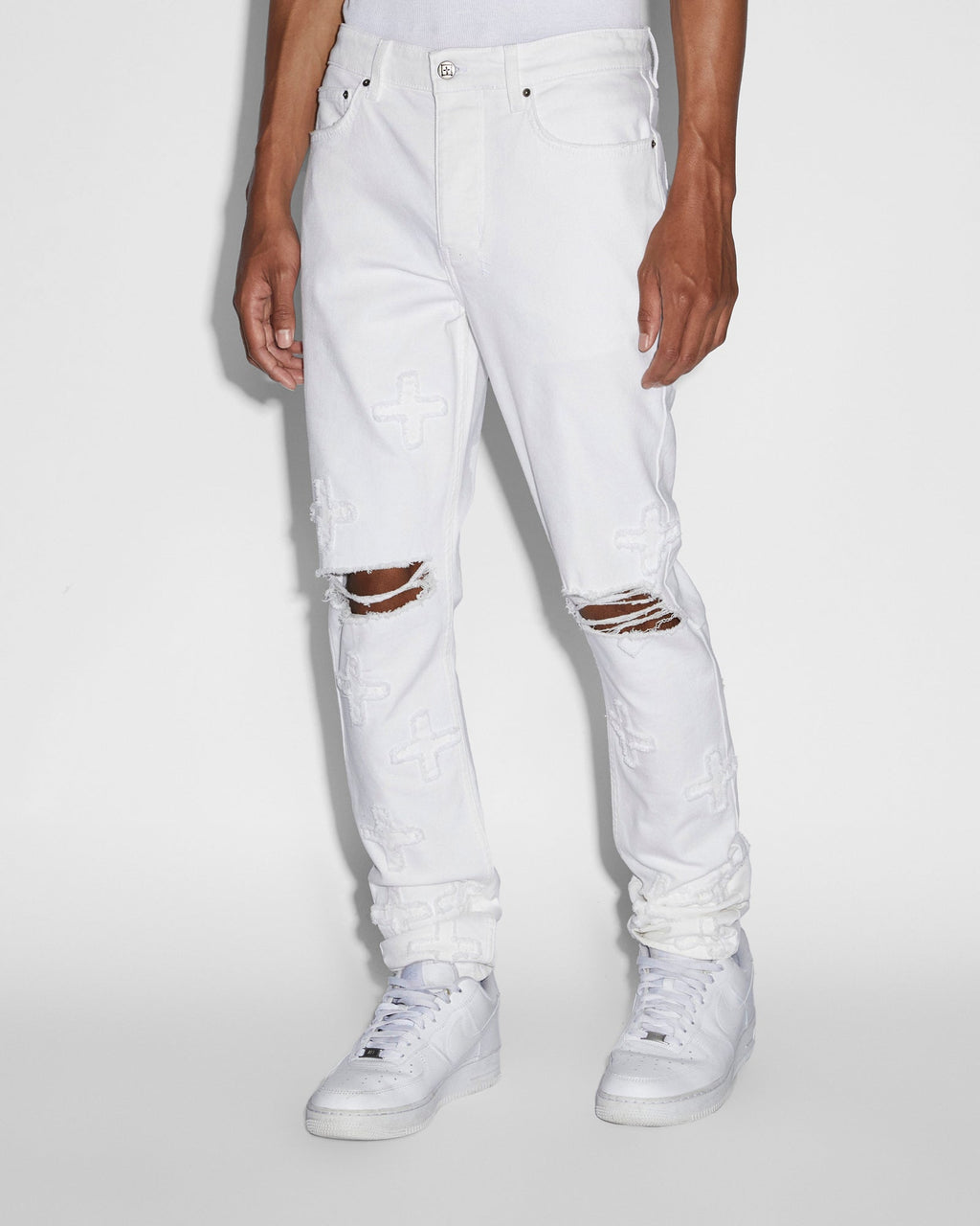 Mens Chitch Arktik Kraftwerk Slim Denim Jeans - White