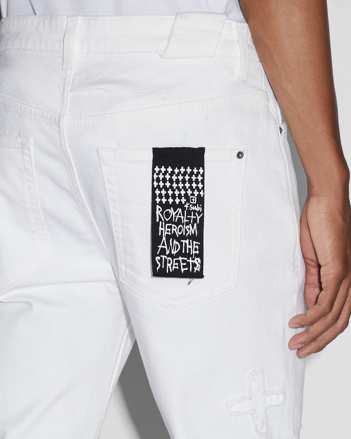 Mens Chitch Arktik Kraftwerk Slim Denim Jeans - White