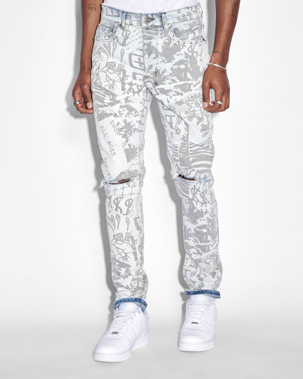 Mens Chitch Kollage Icey Slim Denim Jeans - Denim