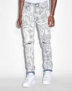 Mens Chitch Kollage Icey Slim Denim Jeans - Denim