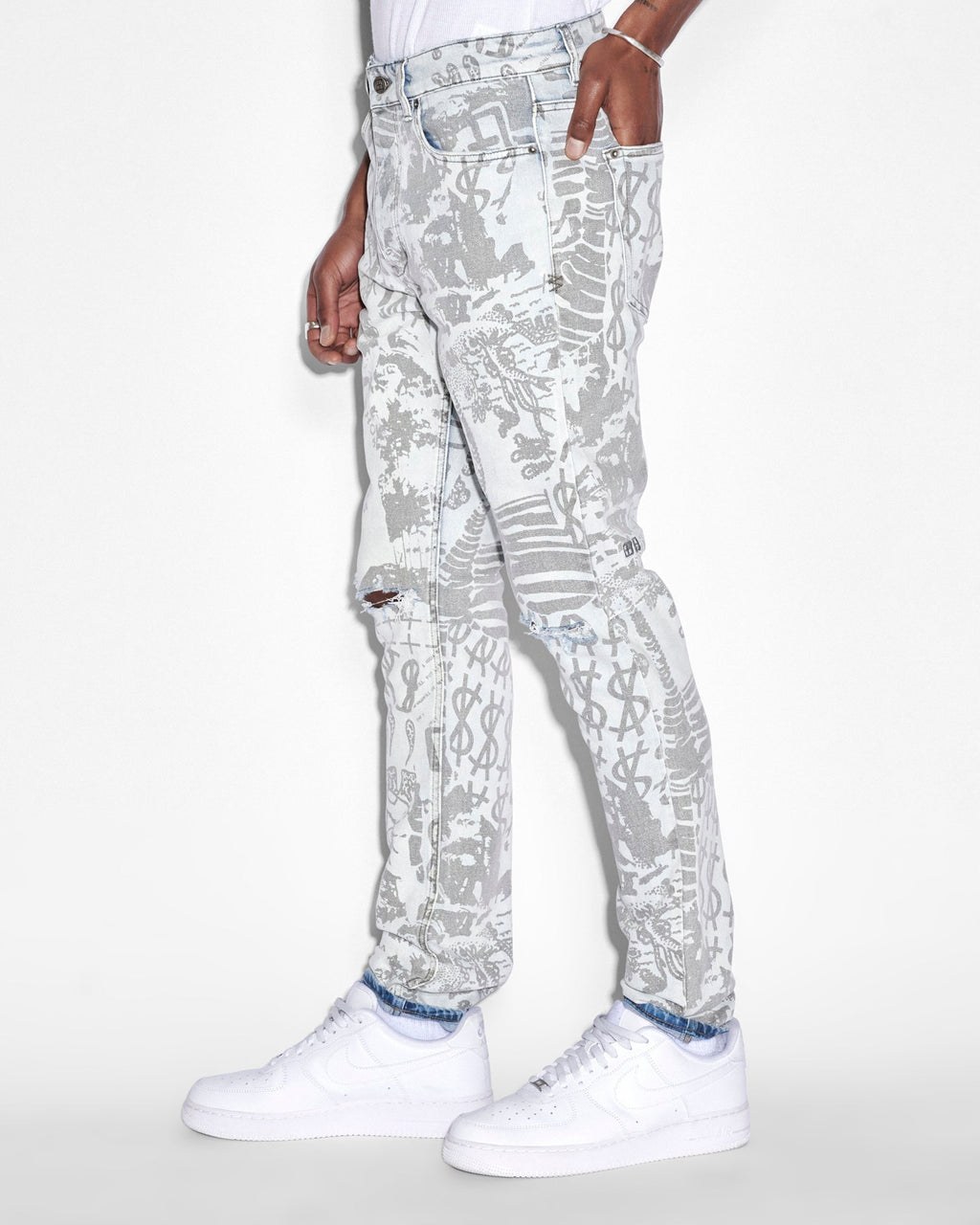 Mens Chitch Kollage Icey Slim Denim Jeans - Denim