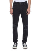 Mens Chitch Boneyard Black Slim Denim Jeans - Black