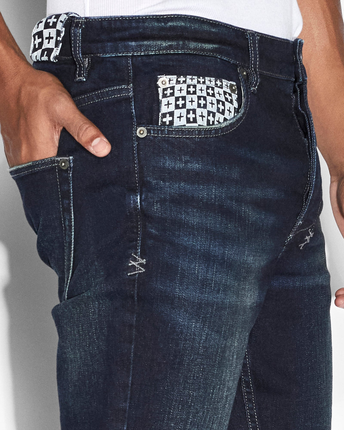 Mens Chitch Check Out Slim Denim Jeans - Denim
