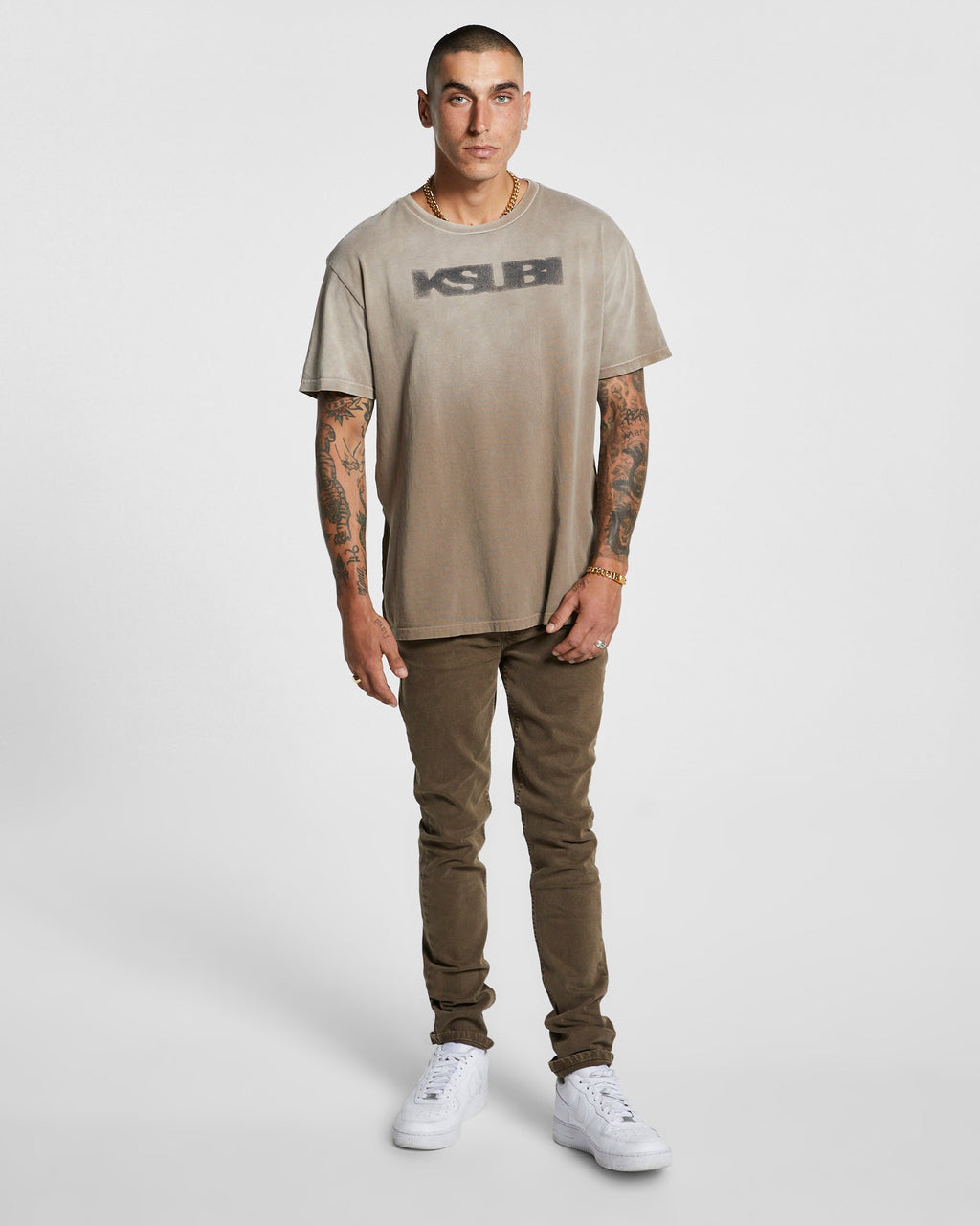 Mens Chitch Clay Slim Denim Jeans - Brown