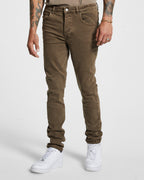 Mens Chitch Clay Slim Denim Jeans - Brown