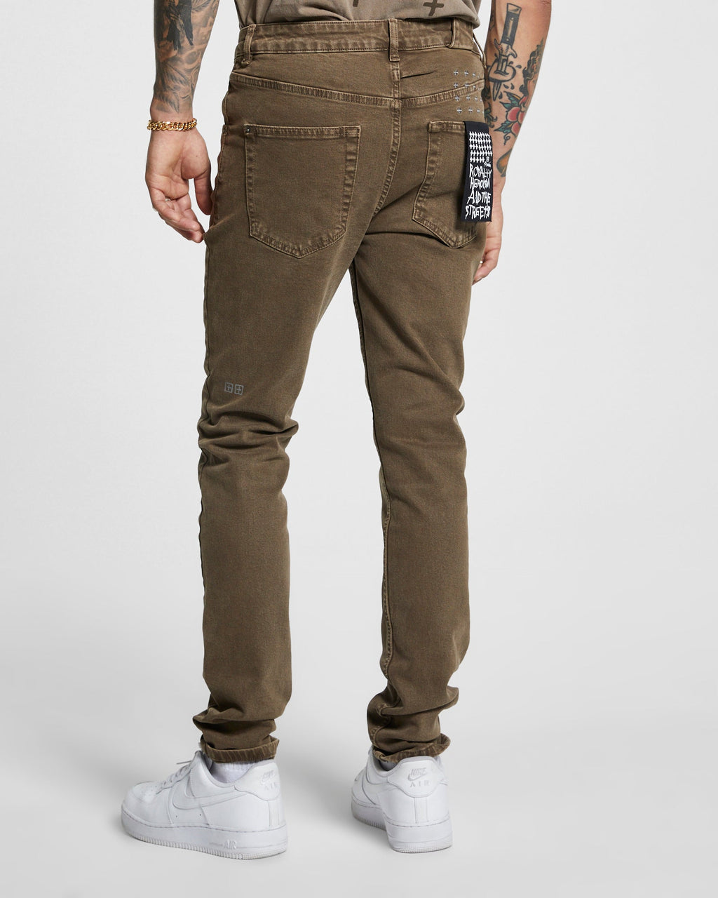 Mens Chitch Clay Slim Denim Jeans - Brown
