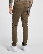Mens Chitch Clay Slim Denim Jeans - Brown