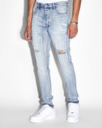 Mens Chitch Enjoy Trashed Slim Denim Jeans - Denim