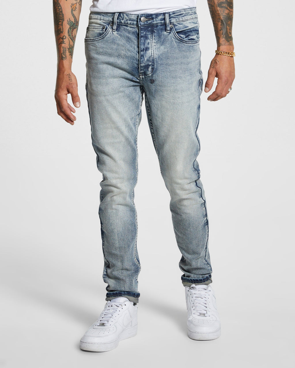 Mens Chitch Half Way Slim Denim Jeans - Denim