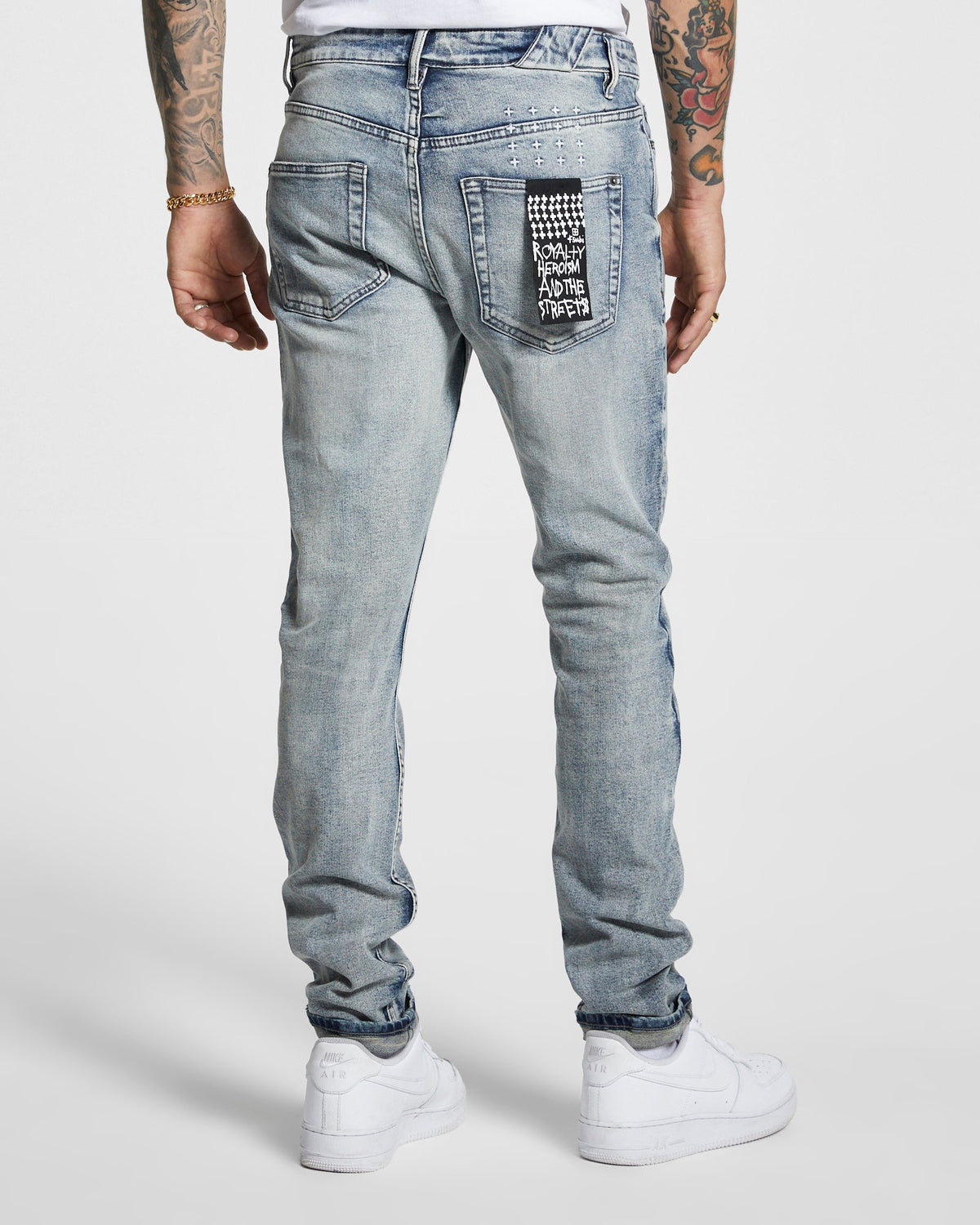 Mens Chitch Half Way Slim Denim Jeans - Denim