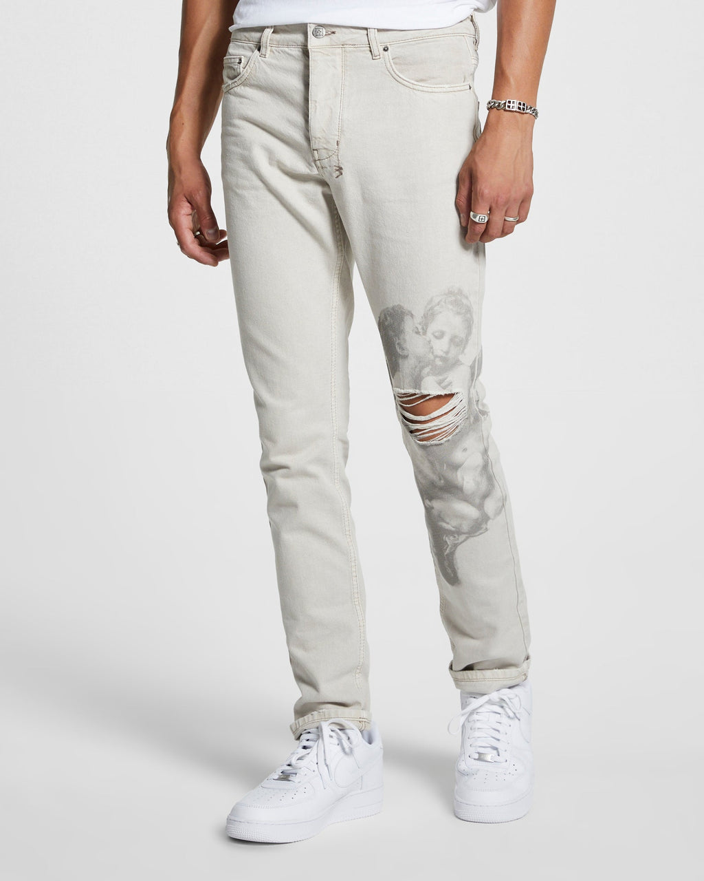 Mens Chitch High Lovers Antike Slim Denim Jeans - Tan