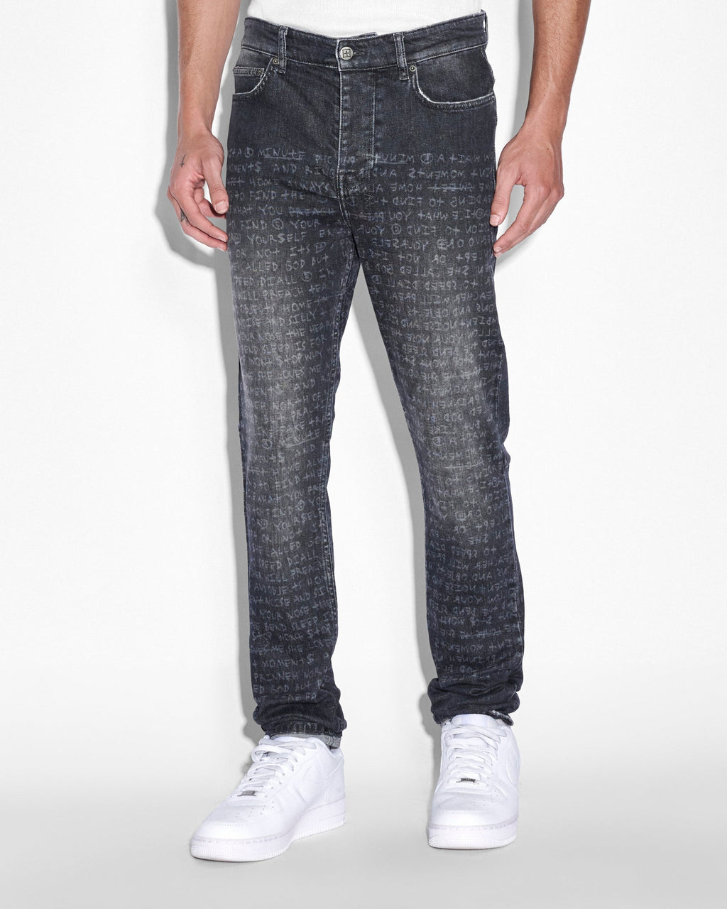 Mens Chitch Krete Sketchy Slim Denim Jeans - Grey