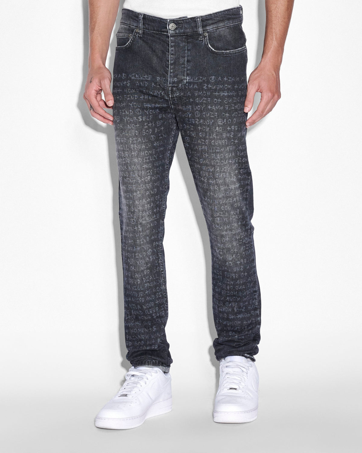 Mens Chitch Krete Sketchy Slim Denim Jeans - Grey