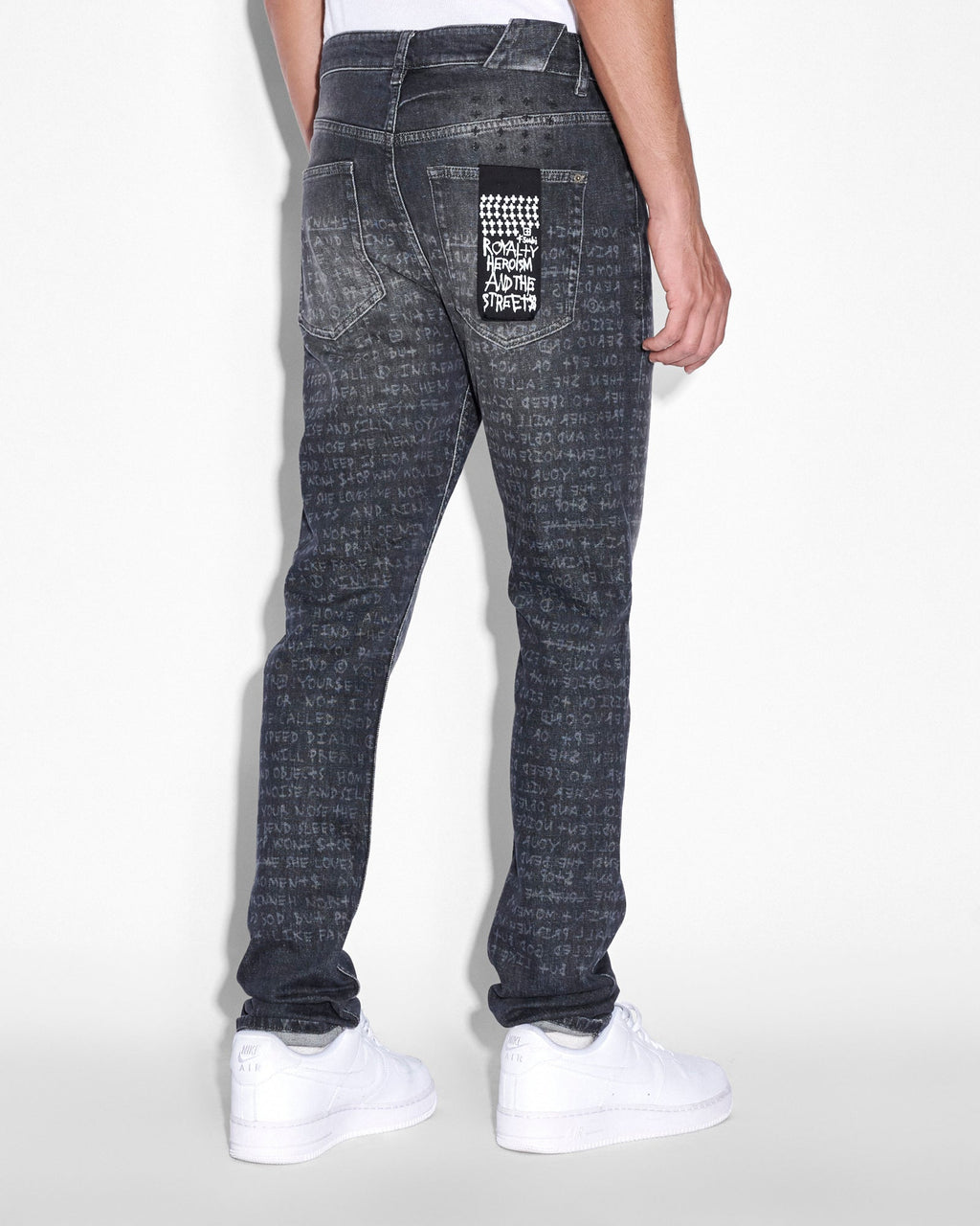 Mens Chitch Krete Sketchy Slim Denim Jeans - Grey
